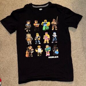 Old Navy Black T-Shirt with Colorful Characters